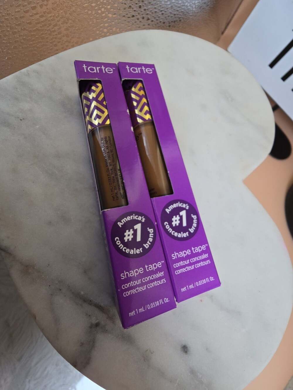2x Tarte Shape Tape Contour Concealer 53S Deep Sand